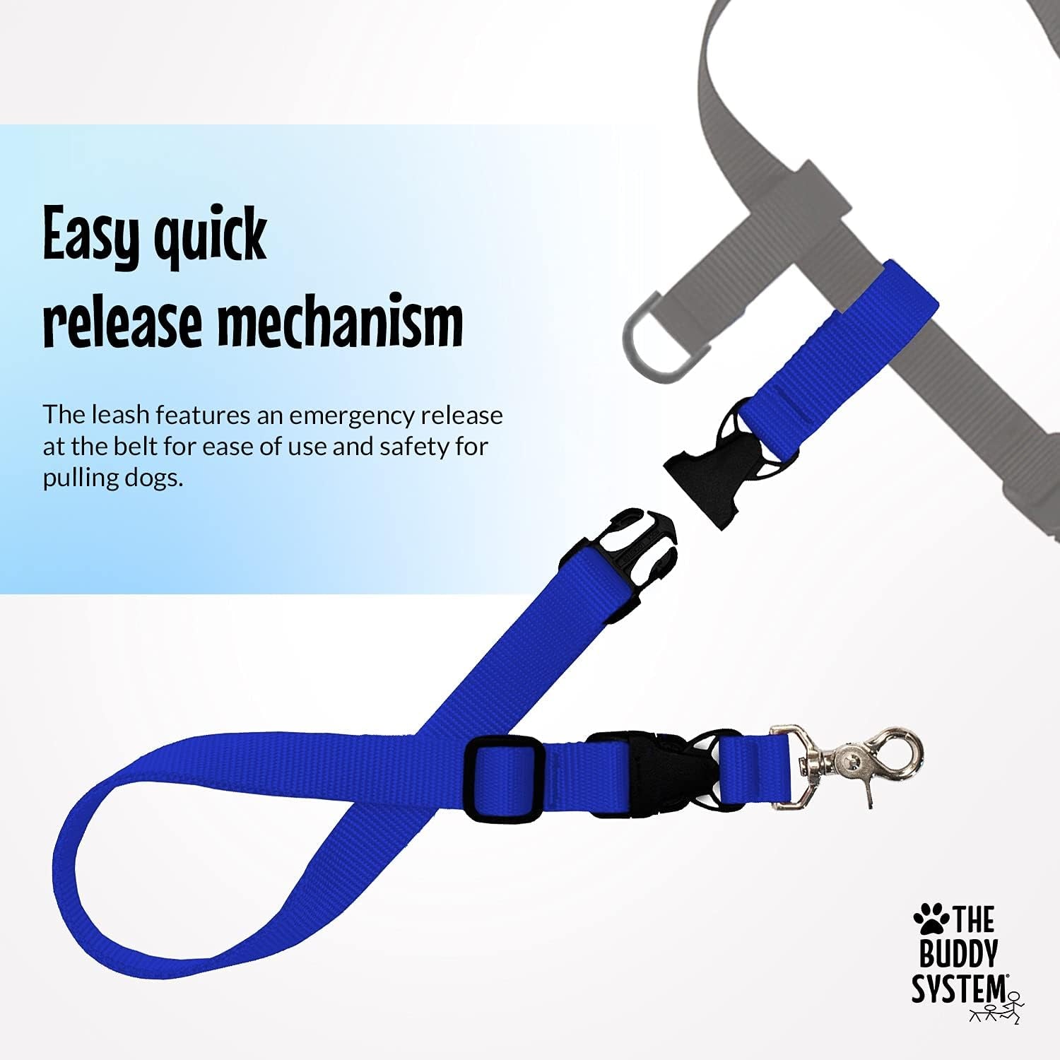 Hands Free Dog Leash, Adjustable Leash for Running, Jogging, Training and Service Dogs, Great for Small, Medium and Large Dogs, Made in USA (Royal Blue, Large Belt (27