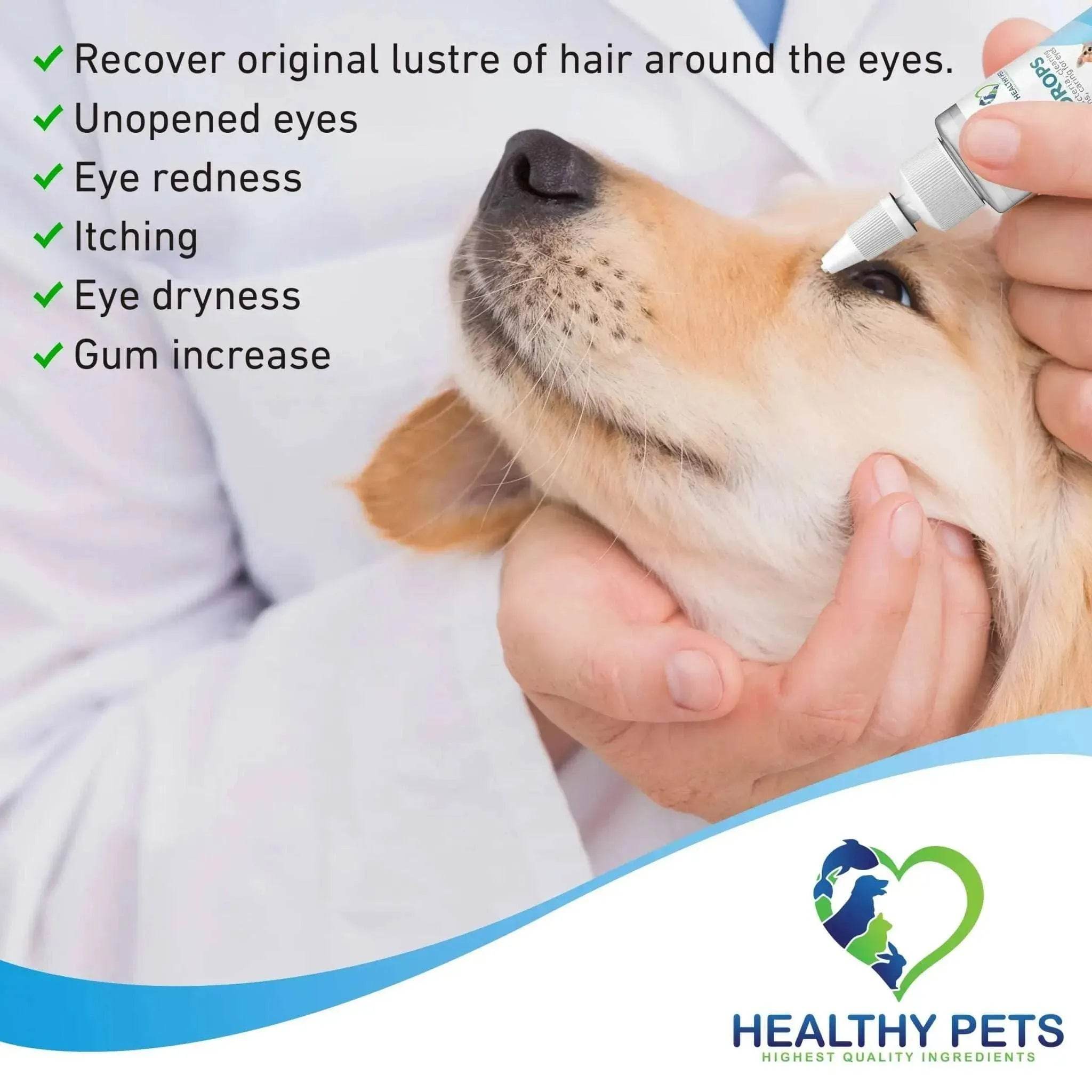 Pet Eye Drops - For Dogs & Cats -Natural Pet Eye Drops for Dogs & Cats – Gentle Cleanser for Tear Stains & Eye Hygiene – Daily Eye Area Maintenance – Healthy Pets 10% Discount for Subscribers